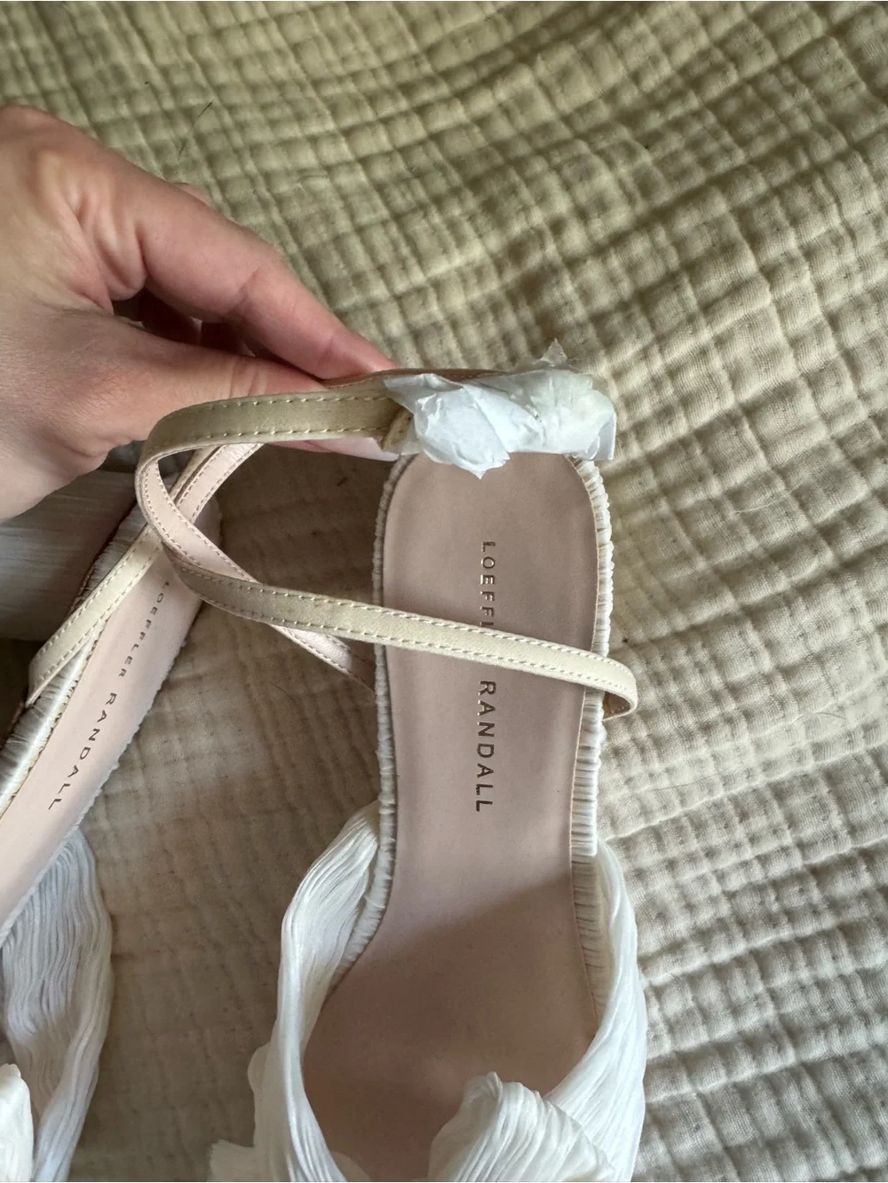 Loeffler Randall Dahlia Pearl Pleated Bow Heel